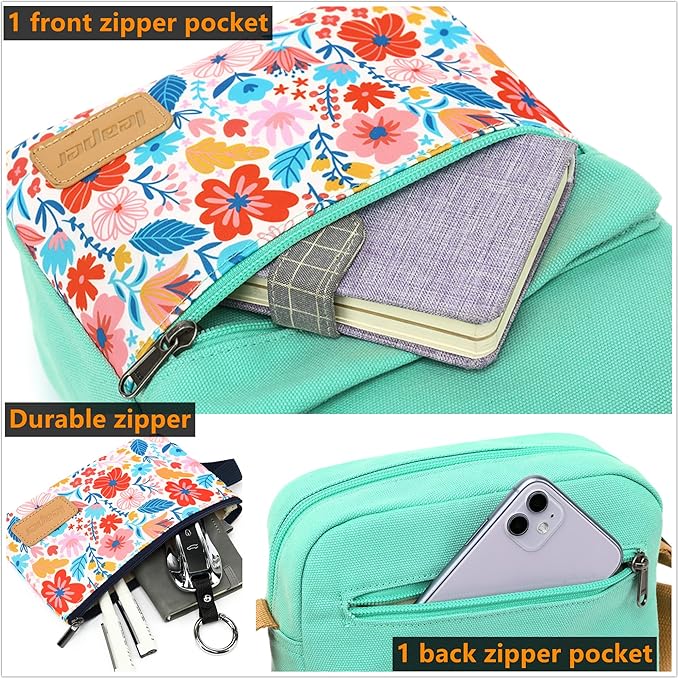 Leaper Girls Crossbody Purses for Kids 2 PCS Cross Body Bag Women Messenger Bag Girls Canvas Bag Cross Body Purse Set