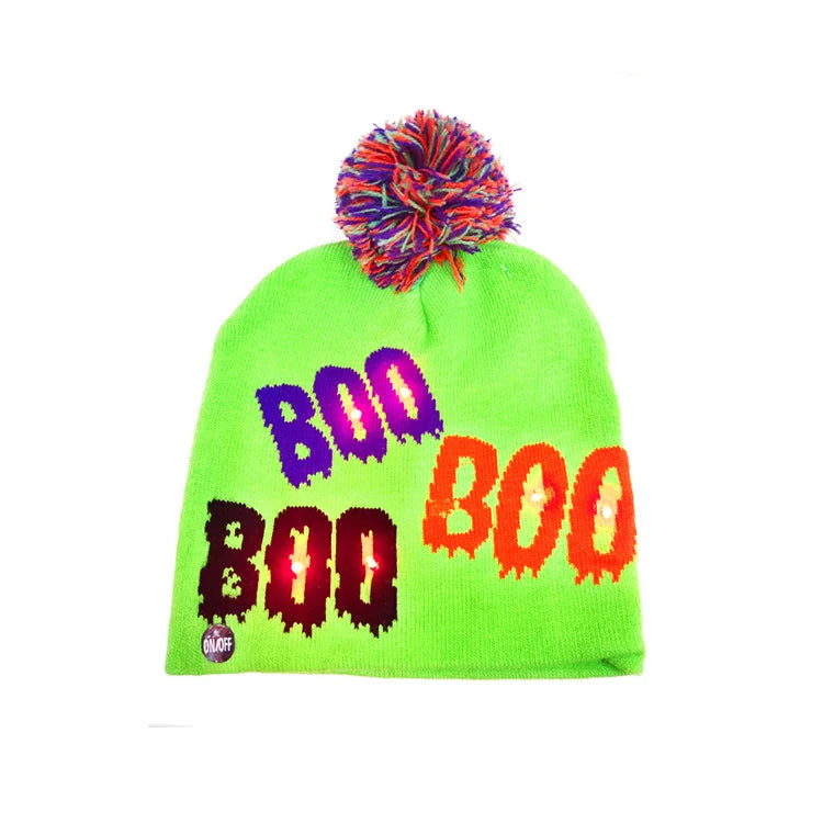 LED Knitted Christmas Beanie Hat