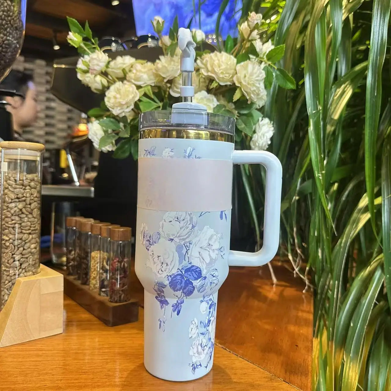 Floral Stanley Style 40oz Tumbler