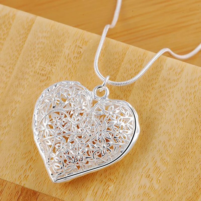 Sterling Silver Heart Pendant Necklace