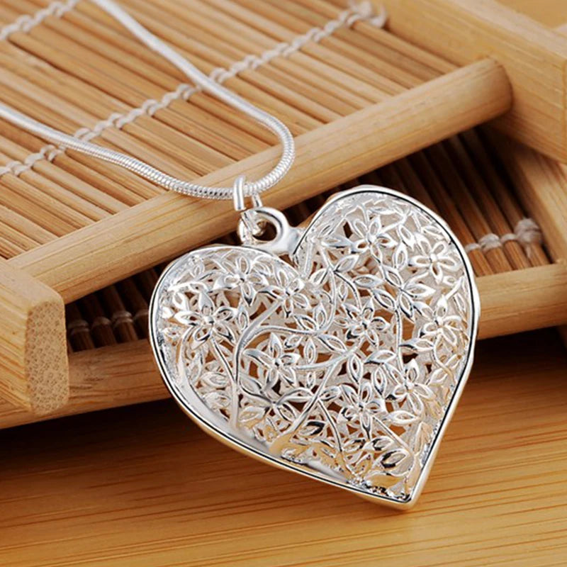 Sterling Silver Heart Pendant Necklace