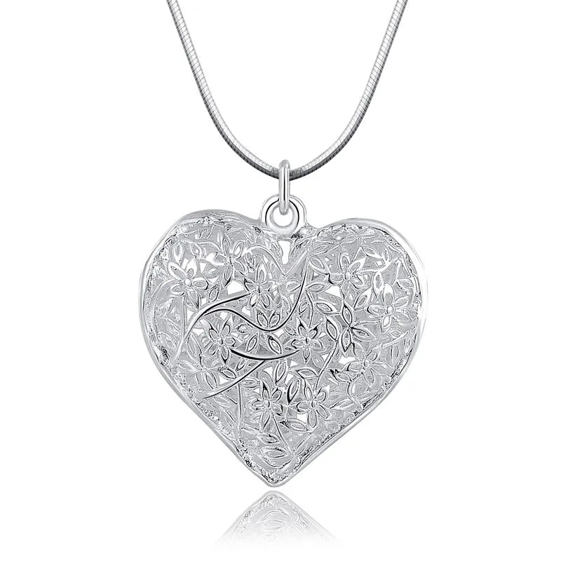 Sterling Silver Heart Pendant Necklace