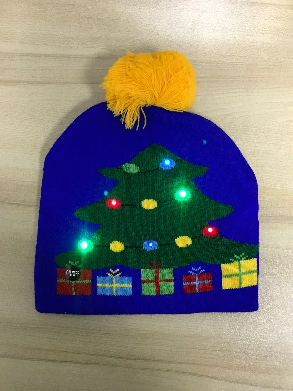 LED Knitted Christmas Beanie Hat
