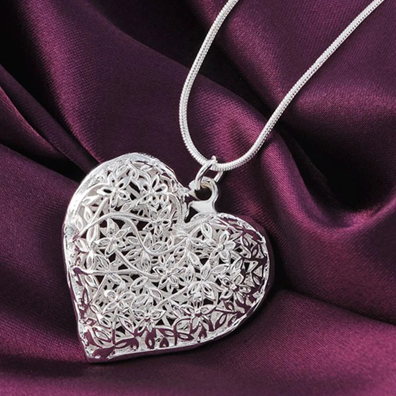 Sterling Silver Heart Pendant Necklace