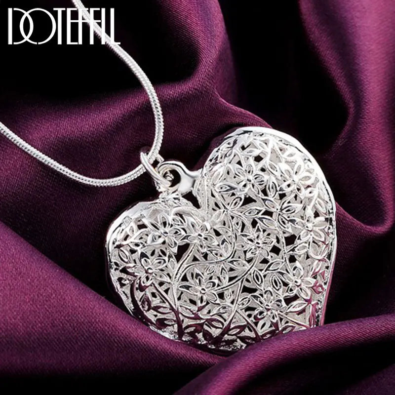 Sterling Silver Heart Pendant Necklace