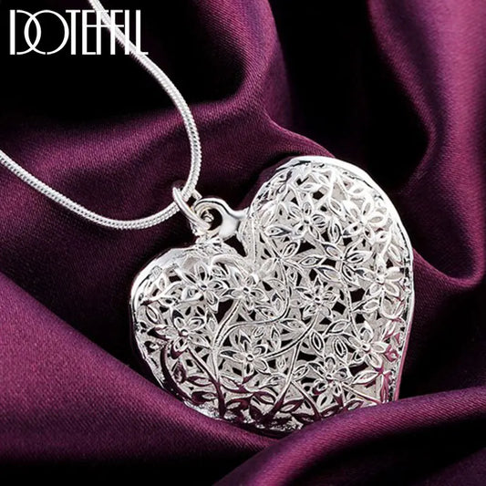 Sterling Silver Heart Pendant Necklace