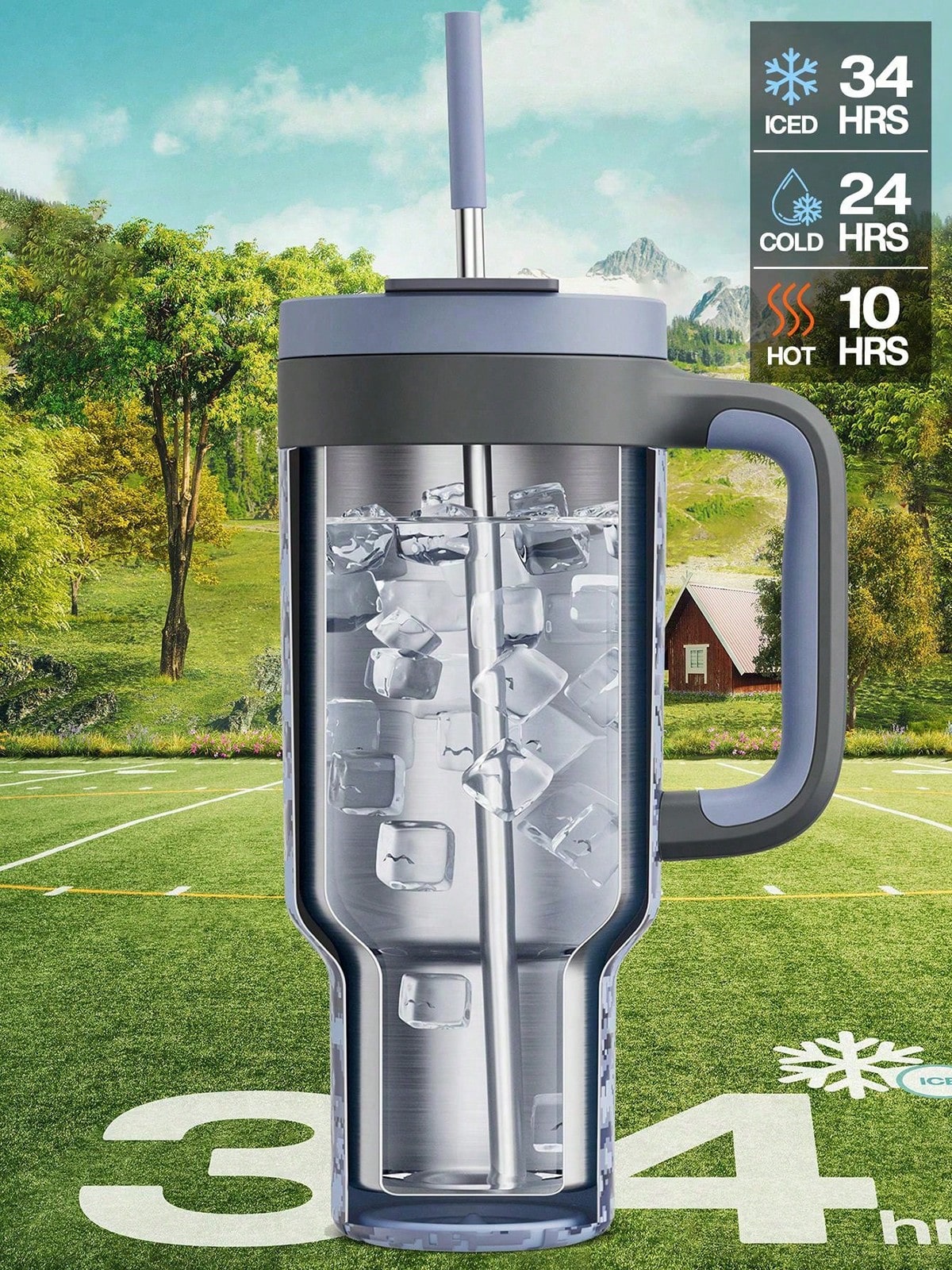 Meoky 40oz Camo Insulated Tumbler