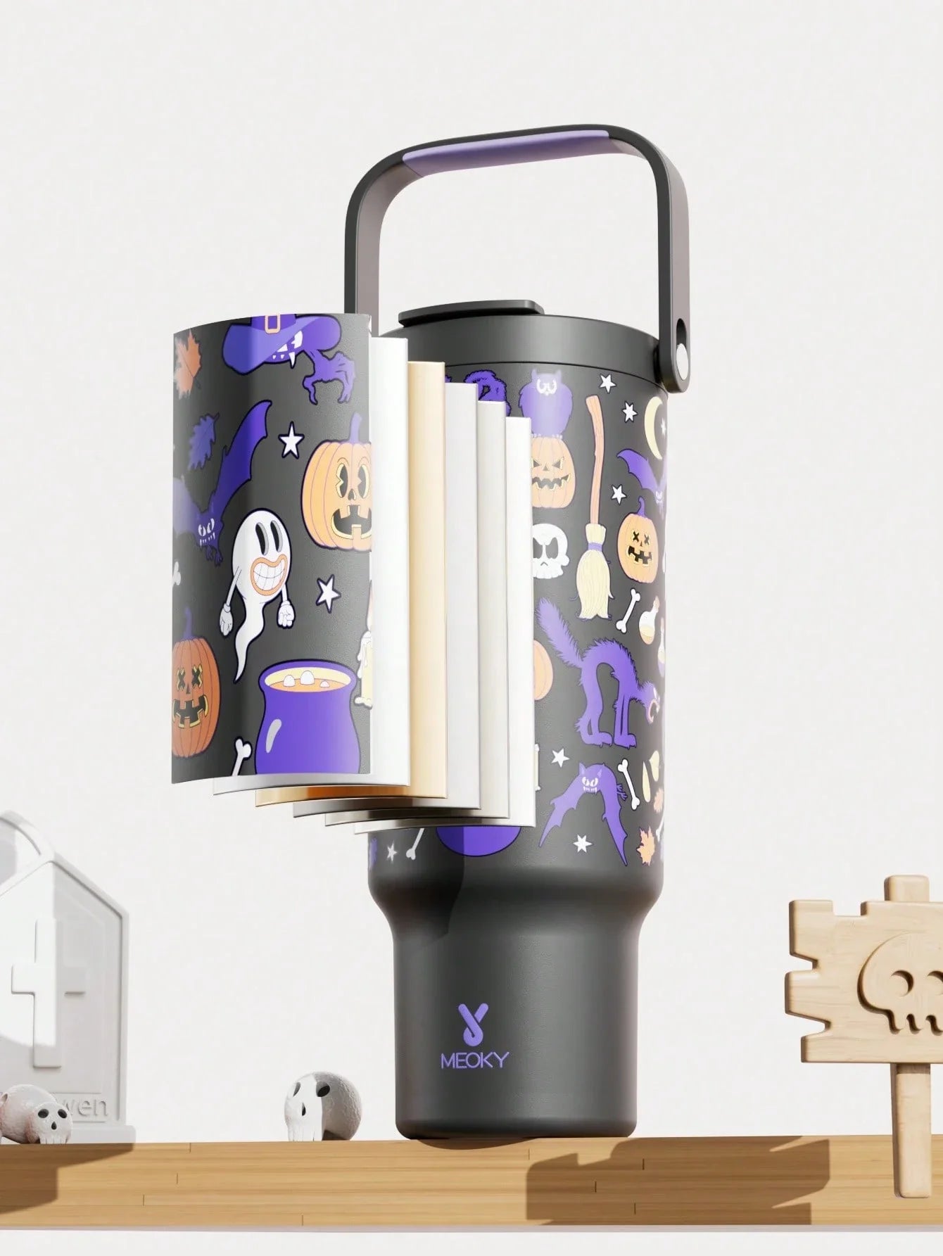 Meoky 40oz Insulated Handle Tumbler