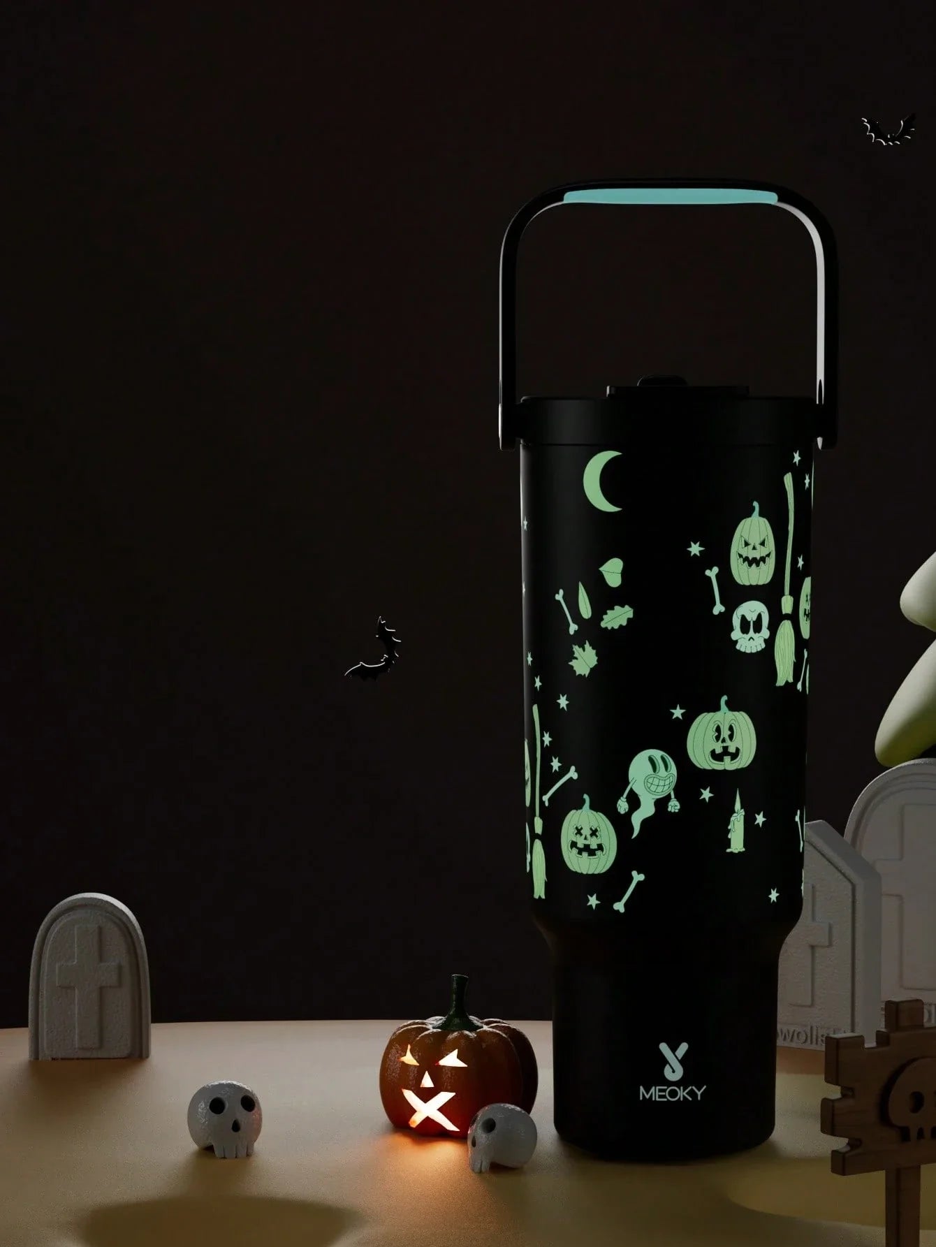 Meoky 40oz Insulated Handle Tumbler