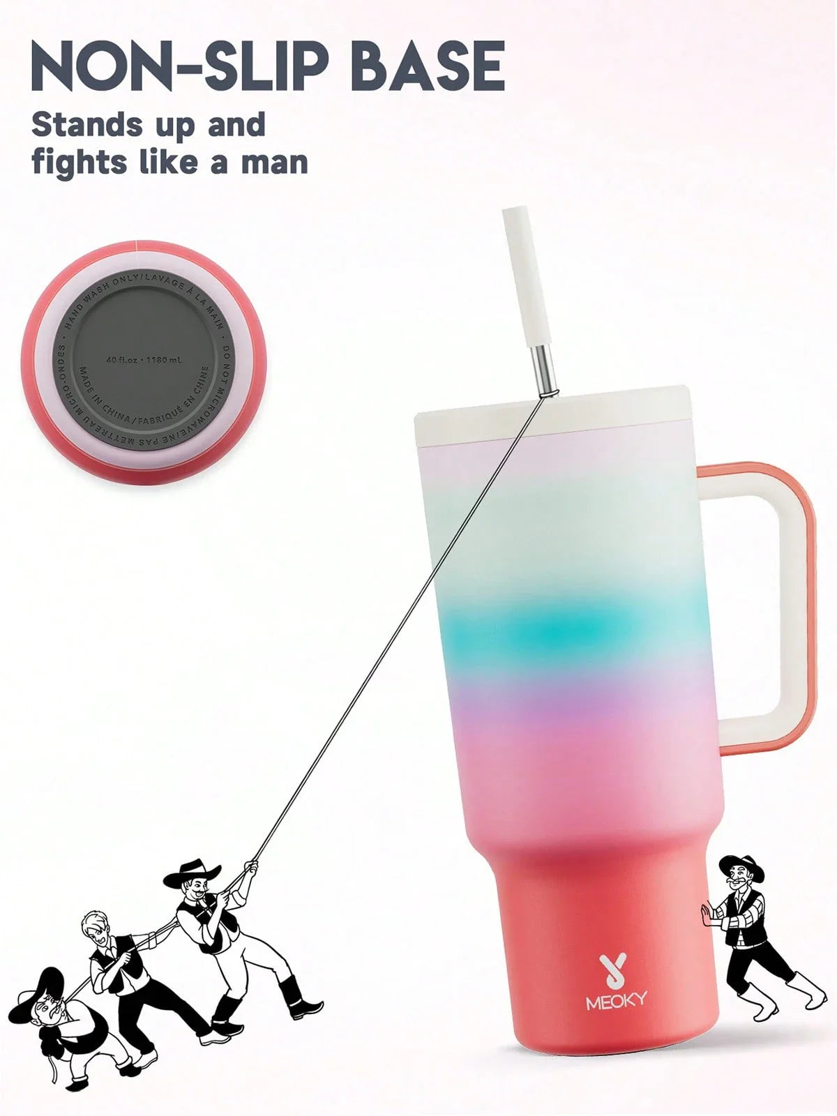 Meoky 40oz Insulated Travel Tumbler