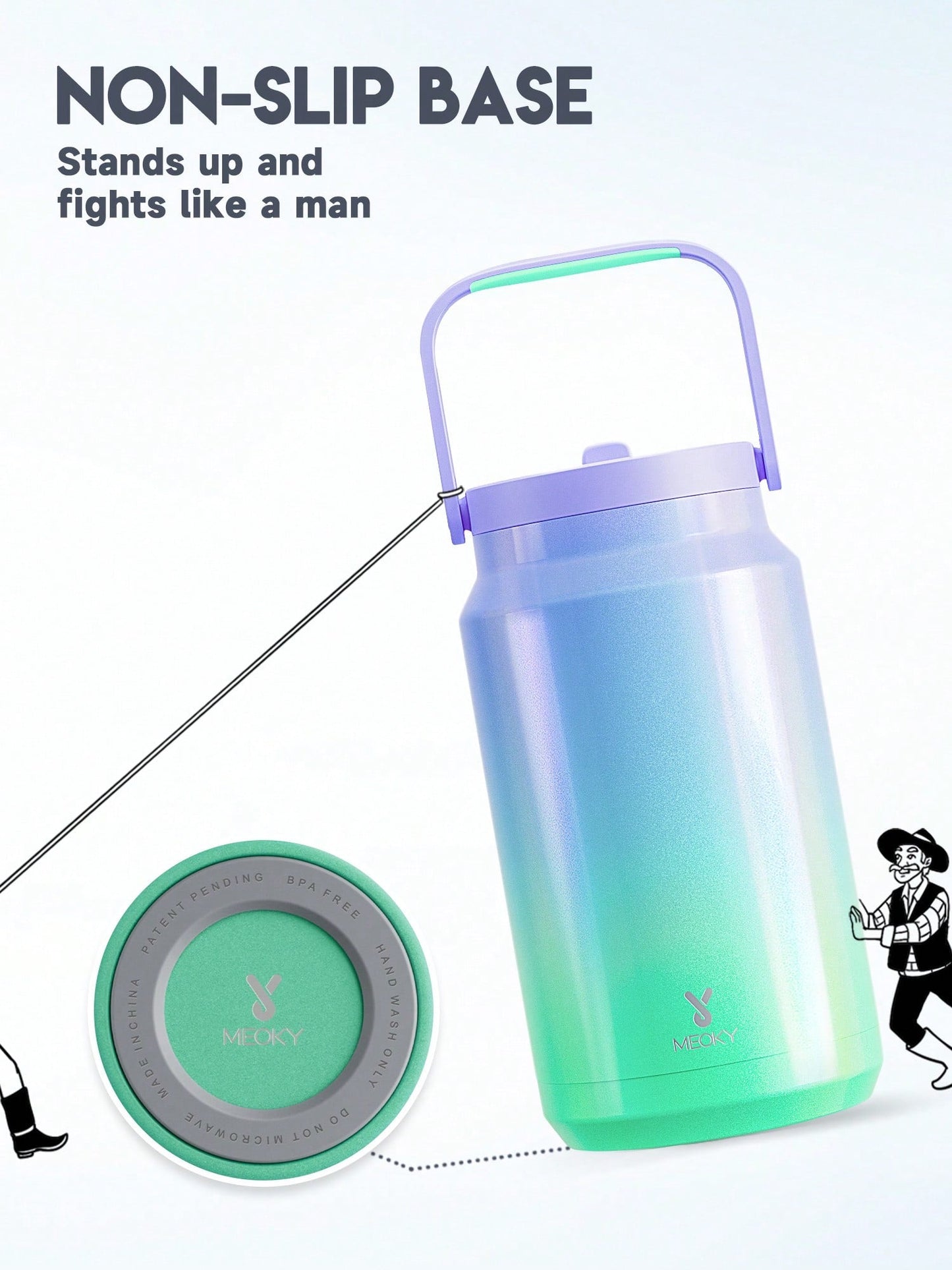 Meoky 50oz Insulated Travel Tumbler