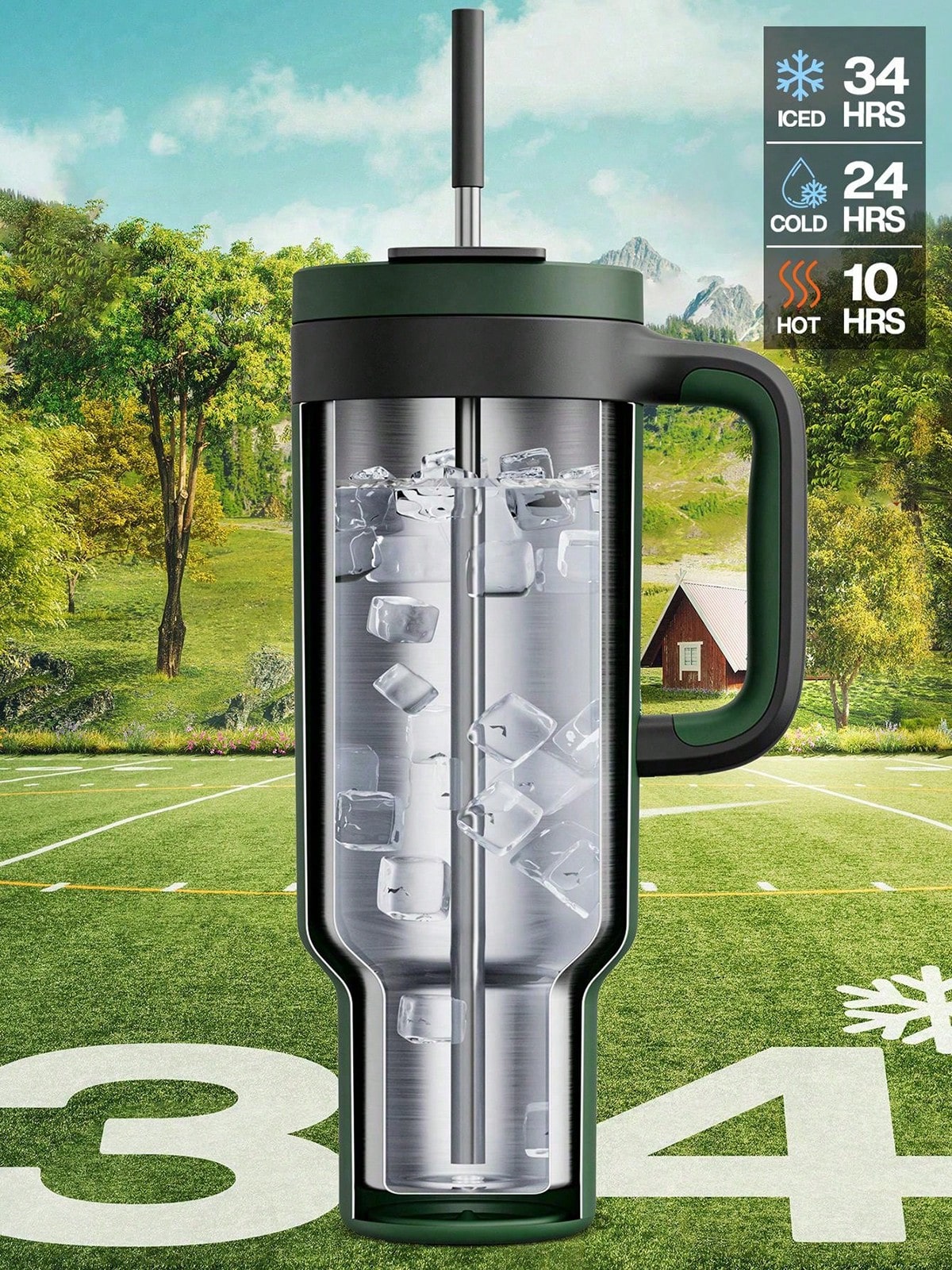 Meoky 50oz Insulated Tumbler Bottle