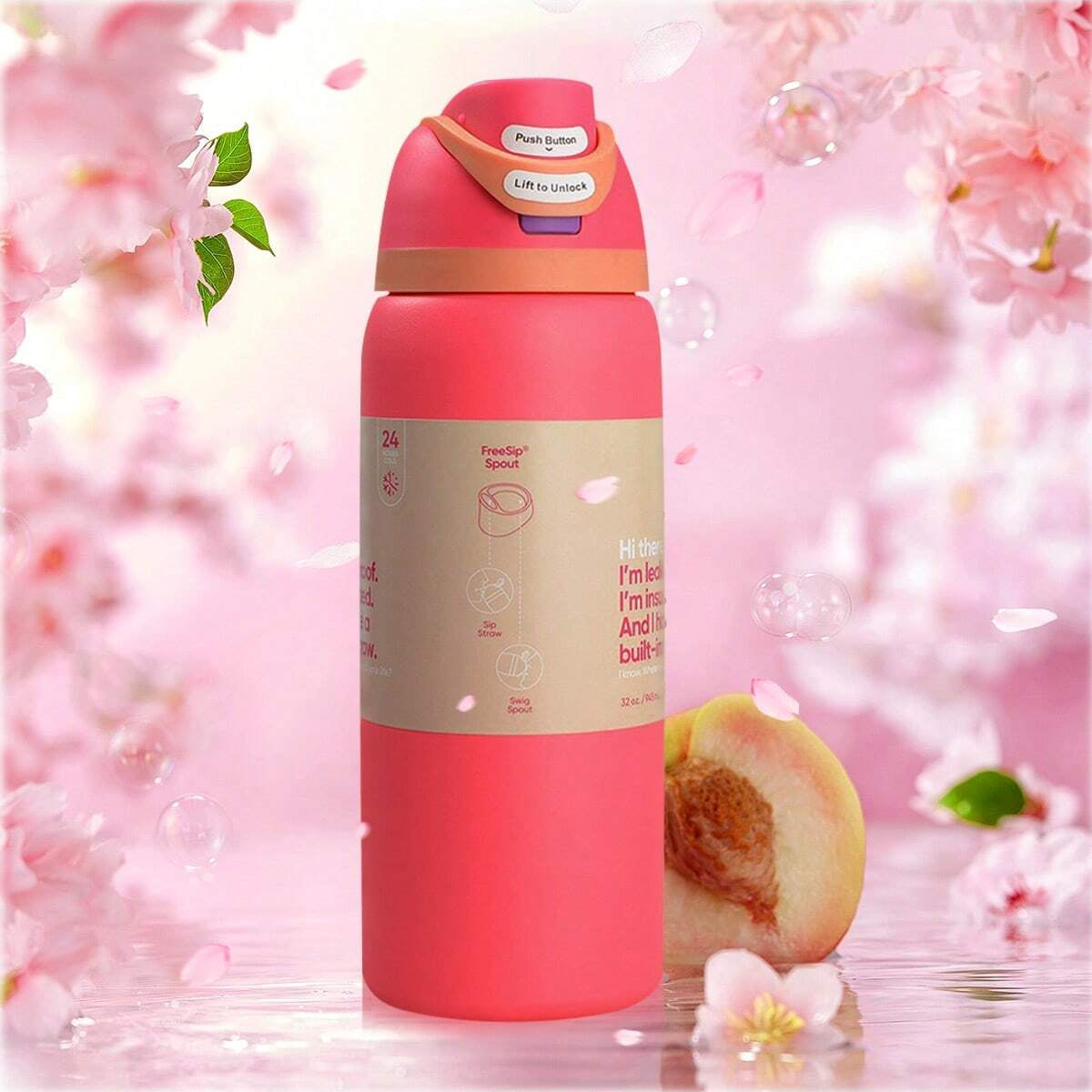 Owala Coral Powder Ice Water bottle