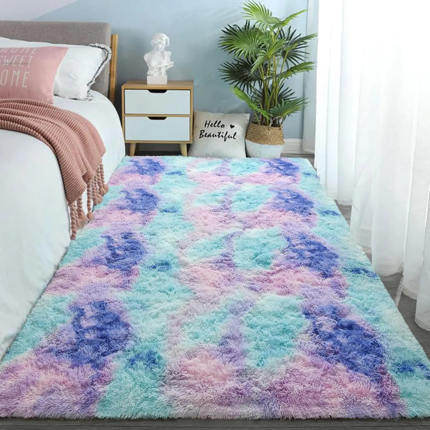VIKAMA Tie-Dye Plush Carpet