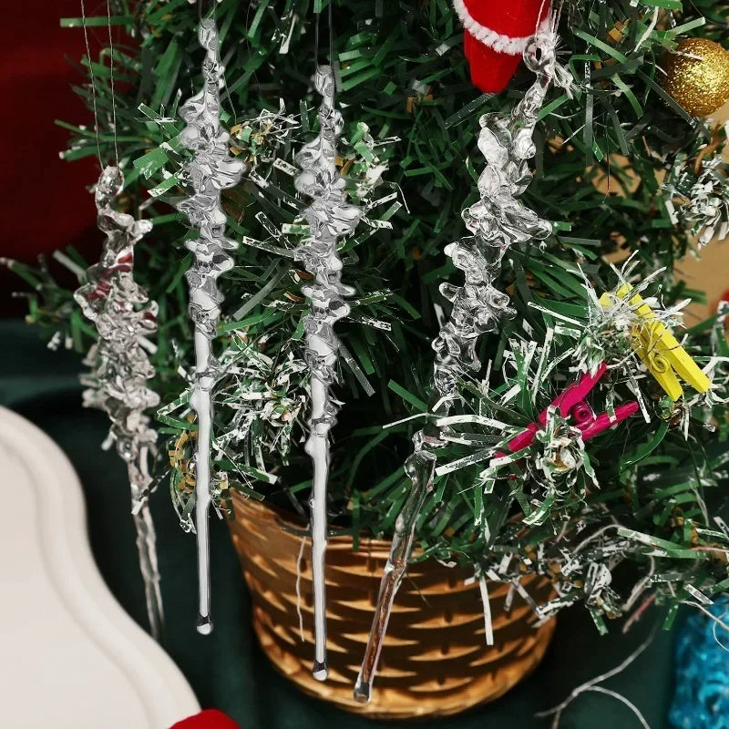 Transparent Acrylic Christmas Icicle Ornaments