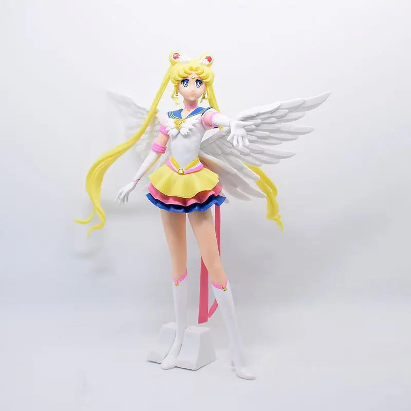 Sailor Moon Figure Anime Cartoon Jupiter Makoto Venus Minako Tsukino Rabbit Doll Toy Little Princess Cake Decoration Ornaments