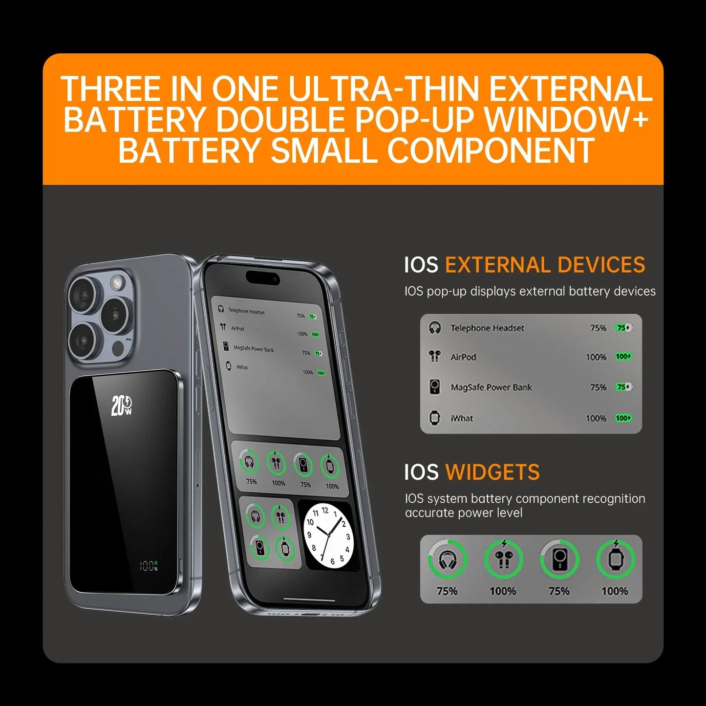 10000mAh 20W Magnetic Power Bank