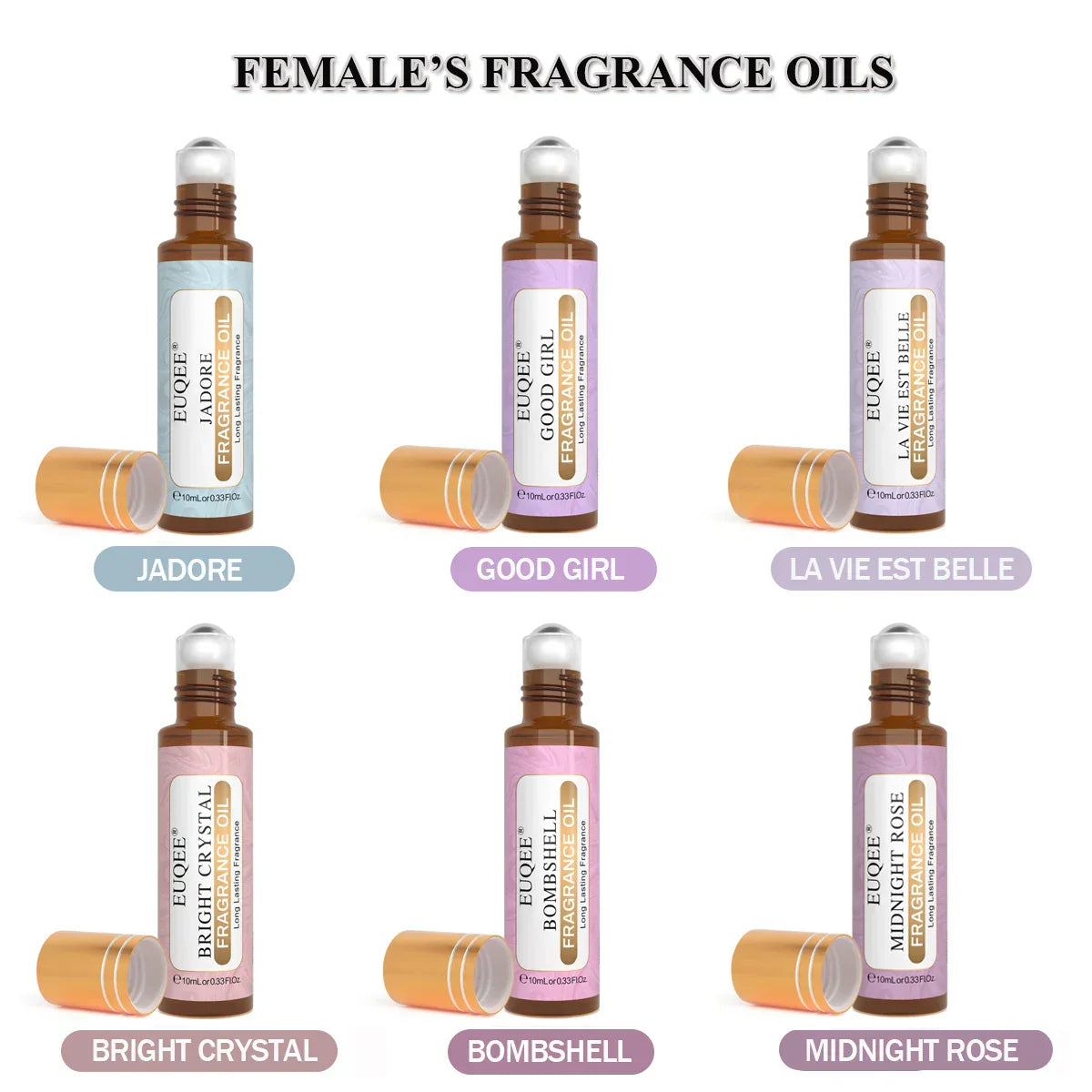 Unisex EUQEE 6pcs Fragrance Oil Set
