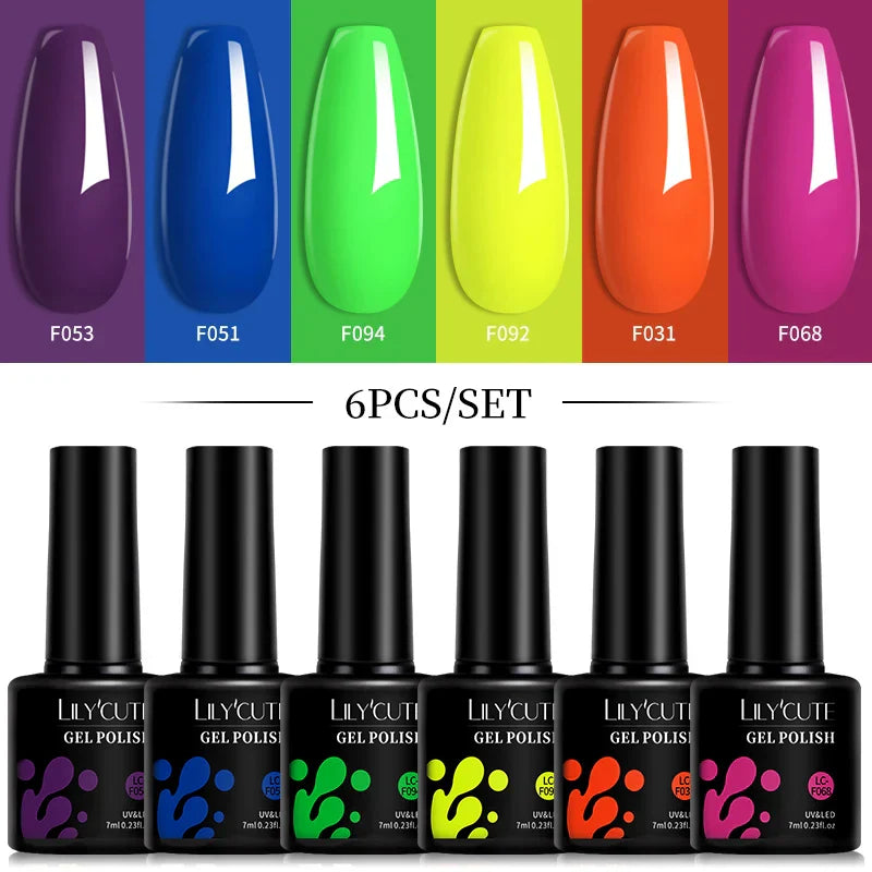 LILYCUTE Gel Nail Polish Set