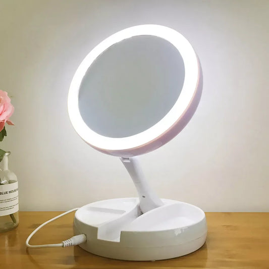 10X LED Dual-Sided Makeup Mirror
