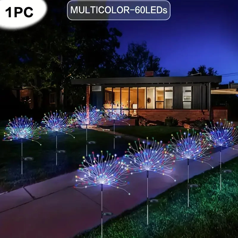 Solar Fireworks Garden Lights 60LED