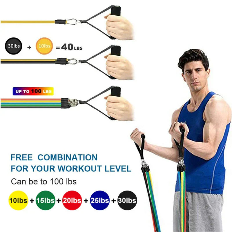 11PCS Resistance Bands Set