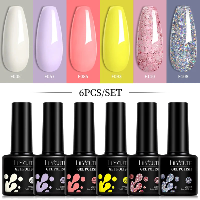 LILYCUTE Gel Nail Polish Set