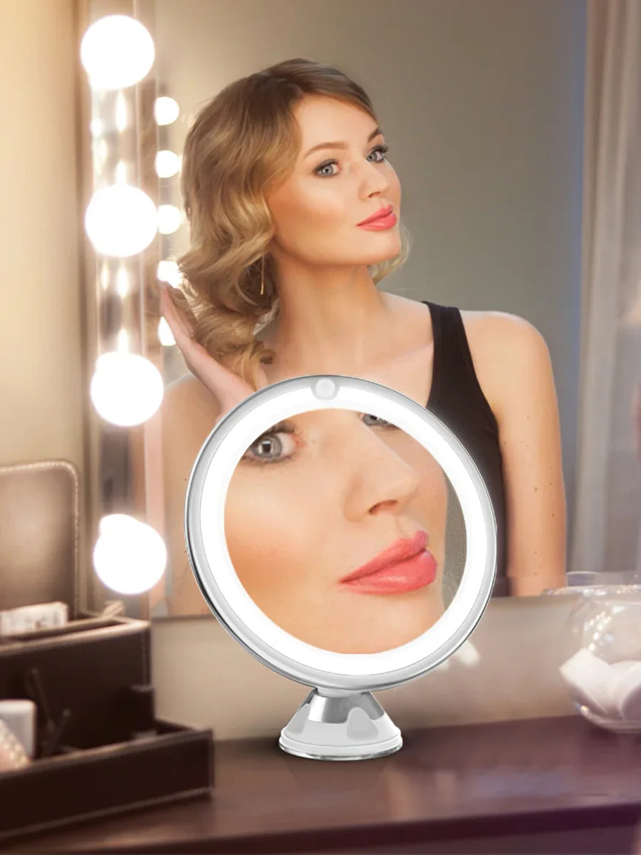 10x Magnifying Lighted Makeup Mirror