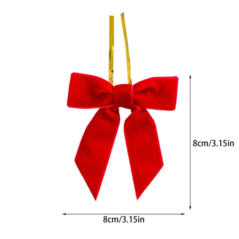 Velvet Christmas Bows Decorations Set