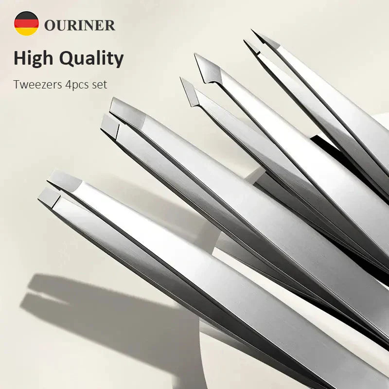 Ouriner 4-Piece Tweezers Set