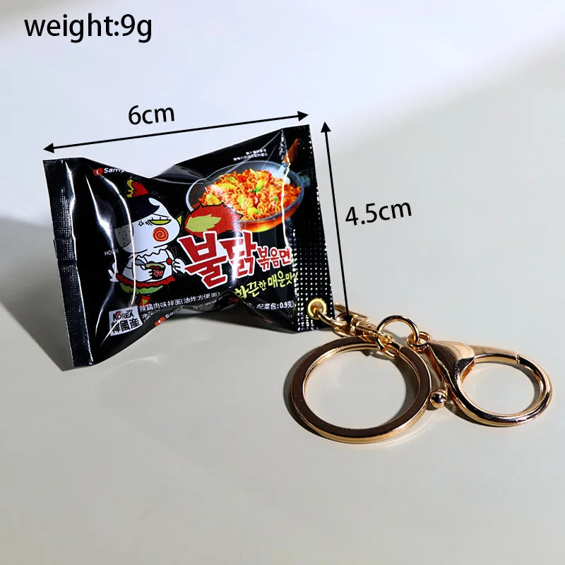 Simulation Instant Noodles Keychain
