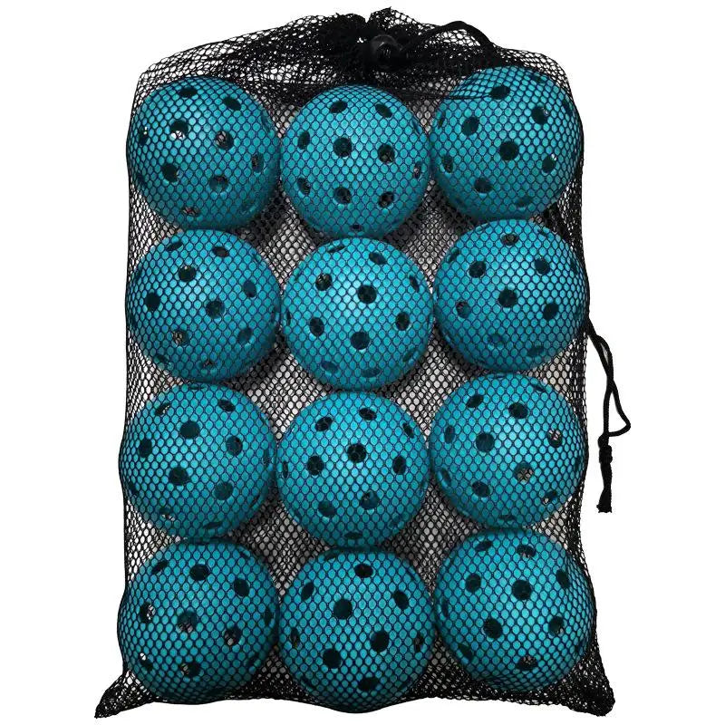 12Pcs Pickleball 74MM Durable 40 Holes Outdoor Pickleballs 26G Outdoor for Competition Pickleball Packs of Pickleballs