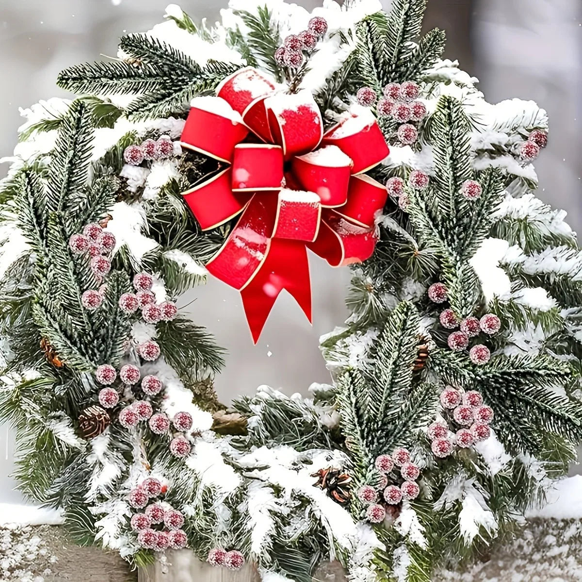 Snow White Pine Berry Bouquet