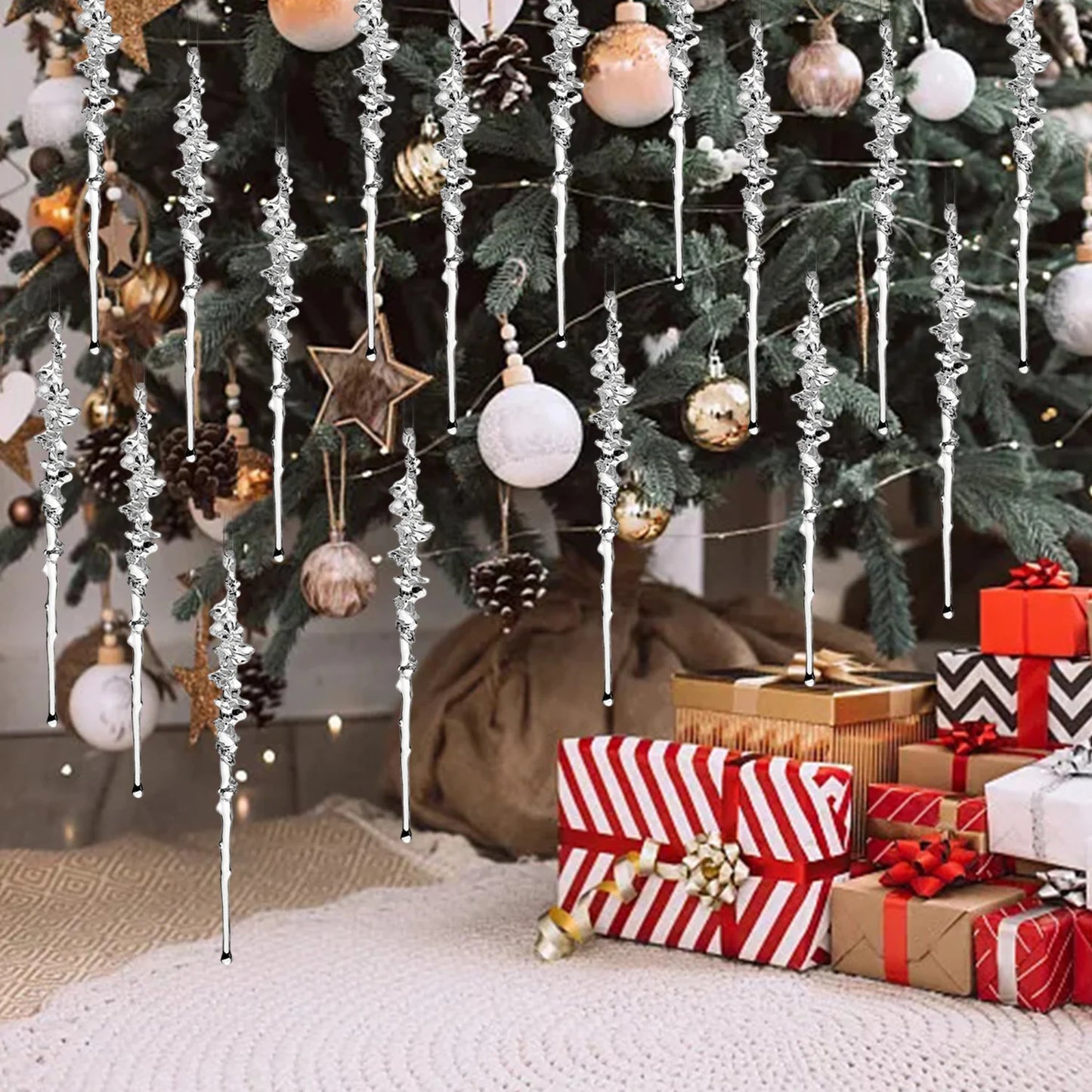 Transparent Acrylic Christmas Icicle Ornaments