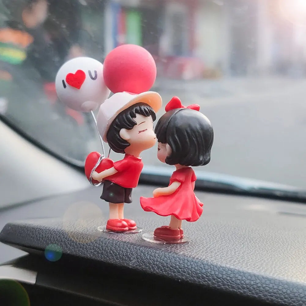 Cute Cartoon Couple Car Ornaments