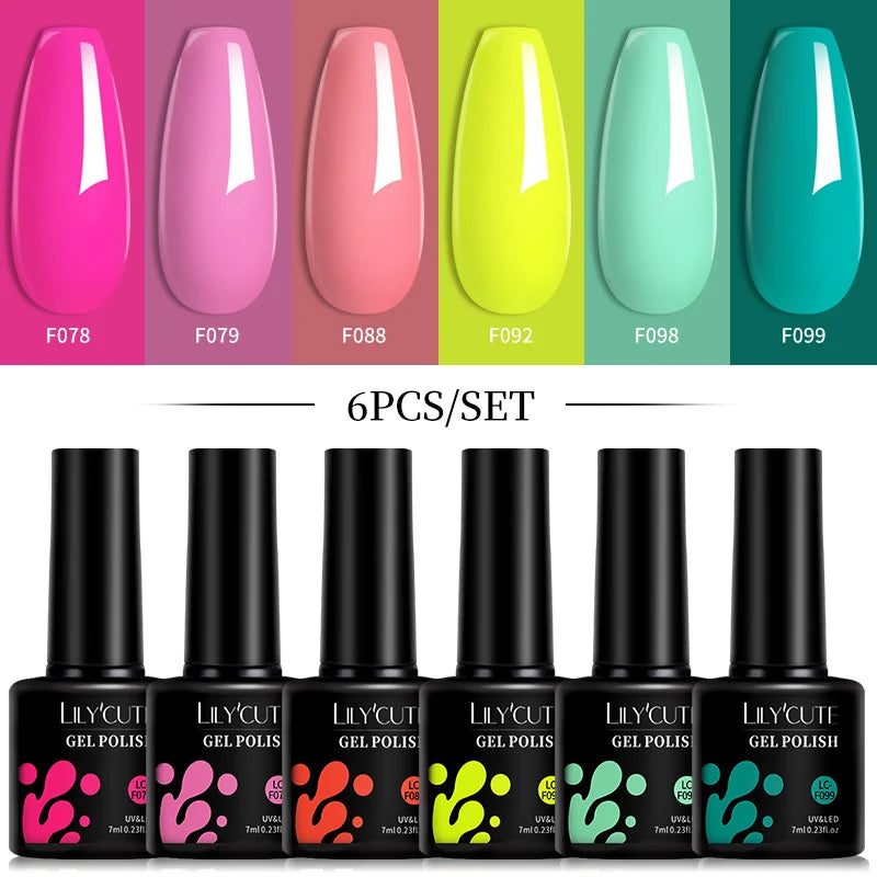 LILYCUTE Gel Nail Polish Set