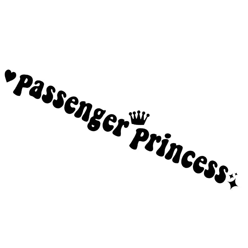 Passenger Princess Funny Car Sticker