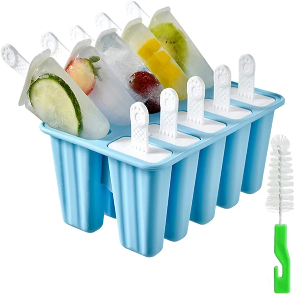 10-Piece Silicone Popsicle Molds