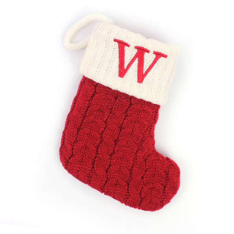 Knitted Christmas Stocking Tree Decorations