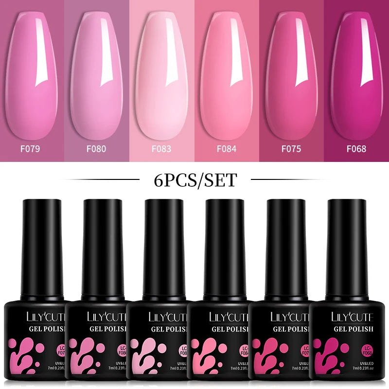 LILYCUTE Gel Nail Polish Set