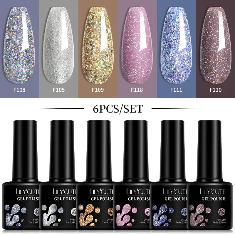 LILYCUTE Gel Nail Polish Set