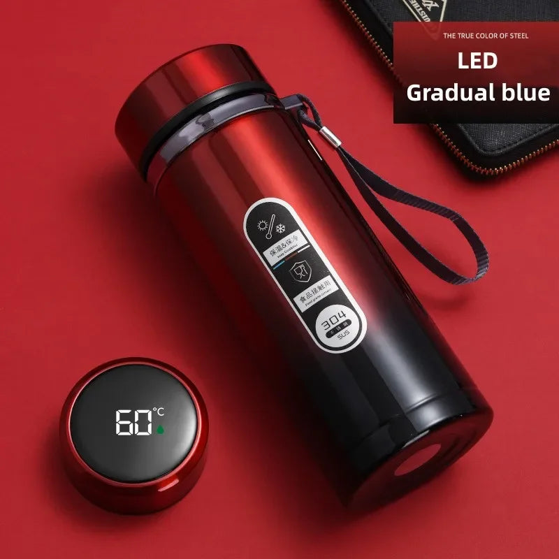 LED Stainless Steel Thermos Bottle