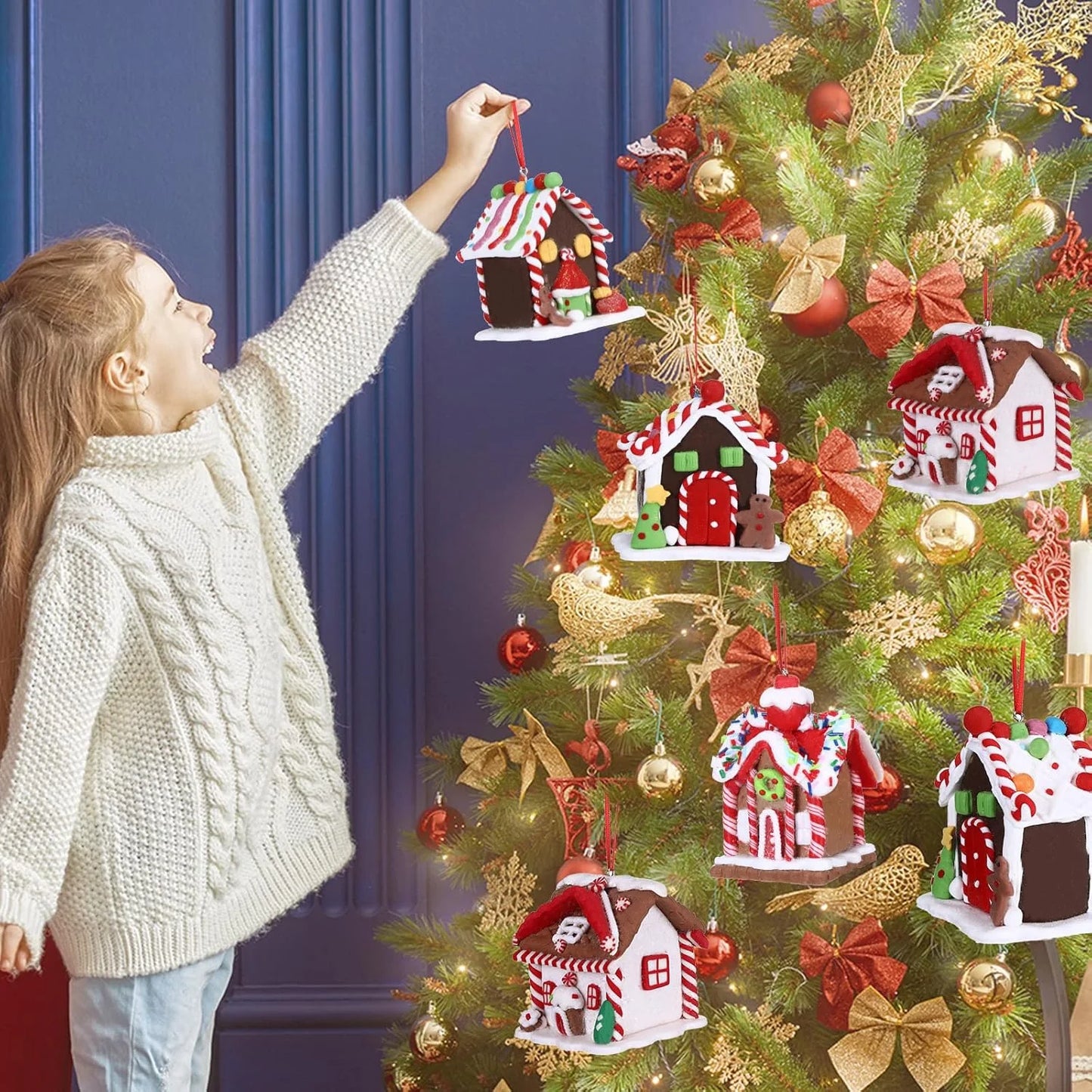 Gingerbread House Ornament Set