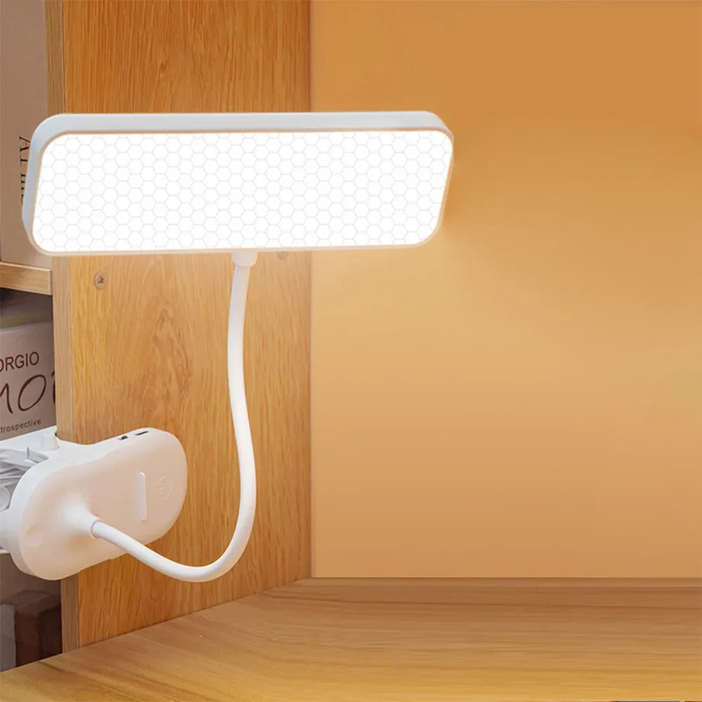 LED Reading Light Bendable Touch Lamp USB Charging Clip On Reading Lamp Multi-Function Small Night Lights for Bedroom Dormitory