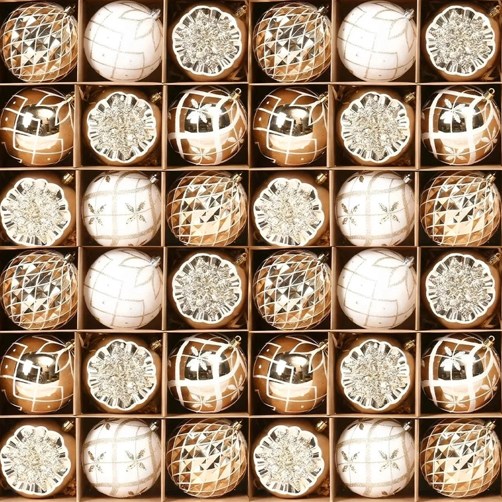 Champagne Gold Christmas Ball Ornaments