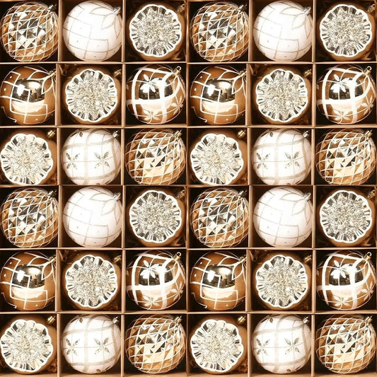 Champagne Gold Christmas Ball Ornaments