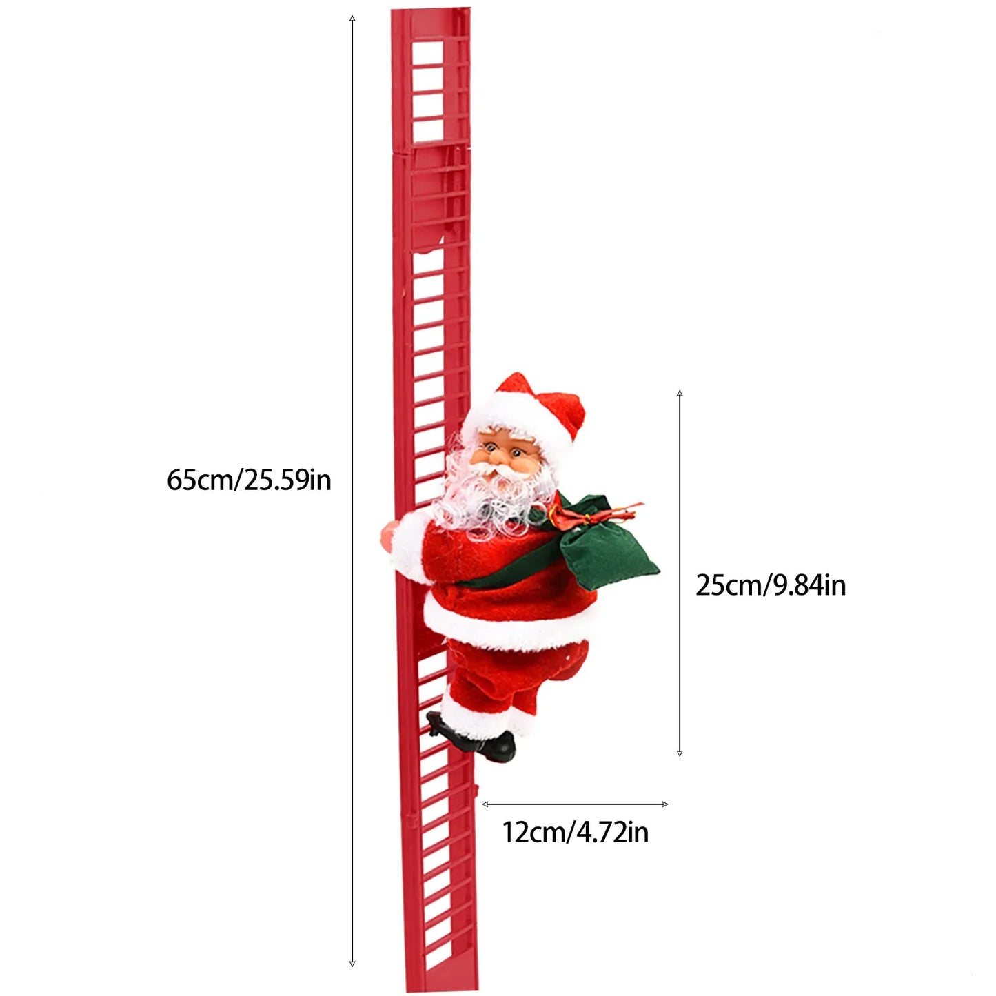 LED Music Santa Climbing Ornament