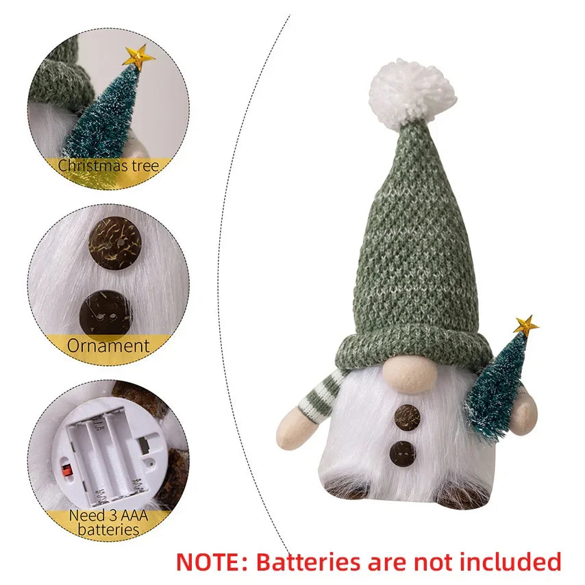 Glowing Knitted Gnome Doll Couple