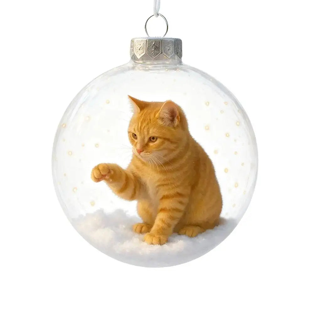 Cute 3D Cat Christmas Ornament