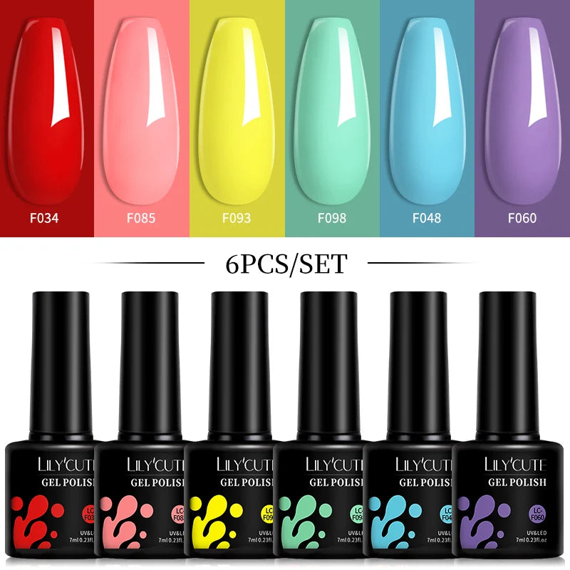 LILYCUTE Gel Nail Polish Set